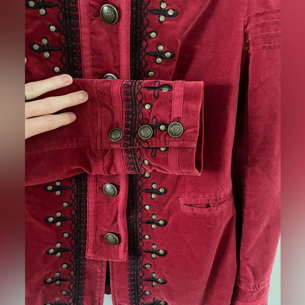 Free People Maven Velvet Embroidered Jacket / Blazer - Picture 4 of 7